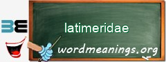 WordMeaning blackboard for latimeridae